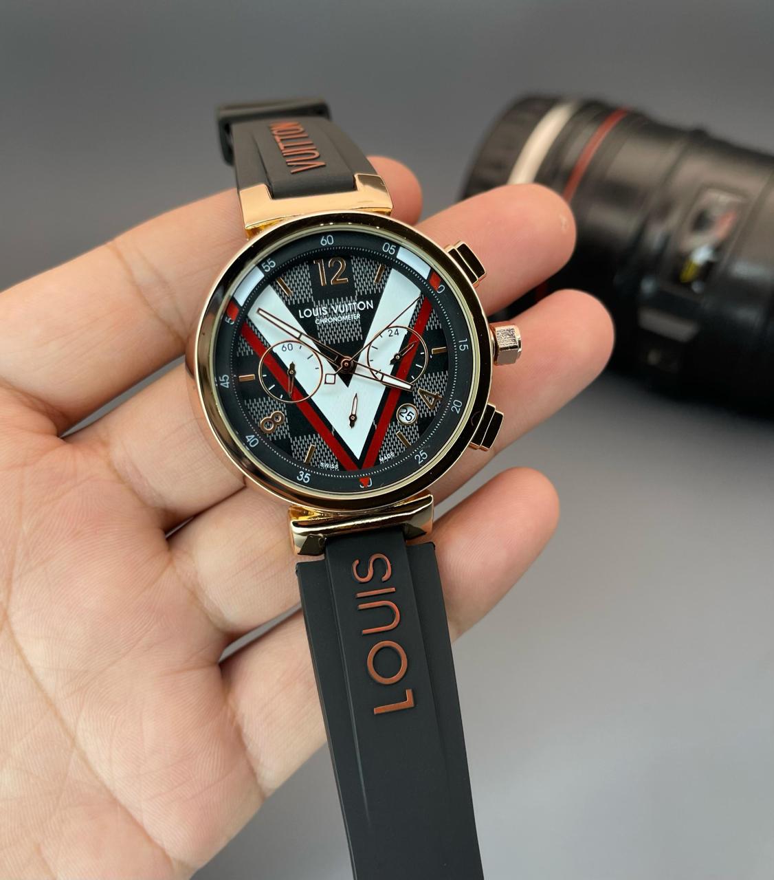 Louis Vuitton’s emblematic Tambour watch